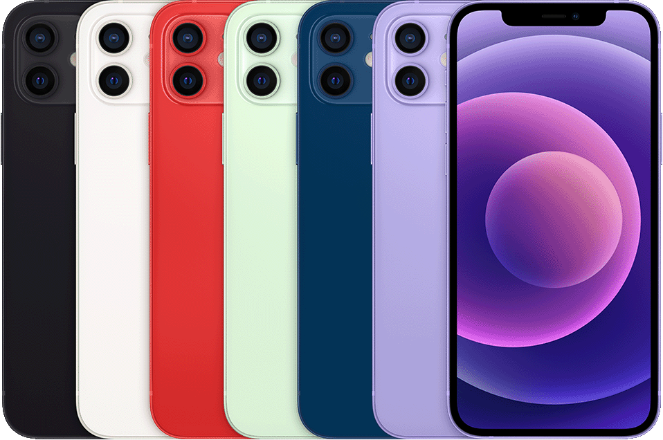 iPhone 12 model reference — colour and actual device condition may vary