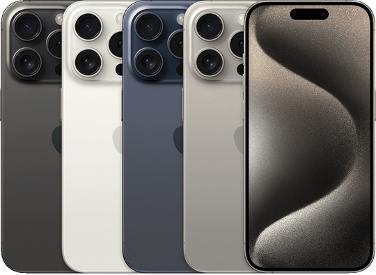 iPhone 15 Pro model reference — colour and actual device condition may vary