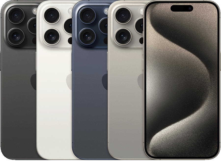 iPhone 15 Pro model reference — colour and actual device condition may vary