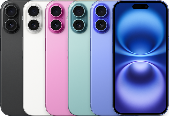 iPhone 16 model reference — colour and actual device condition may vary